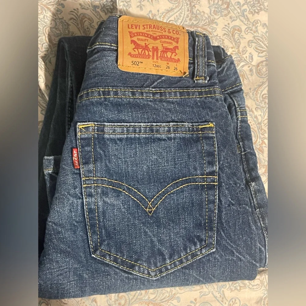 Levi’s 502 Regular Taper Distressed Straight Leg Blue‎ Jeans Size 12 Reg